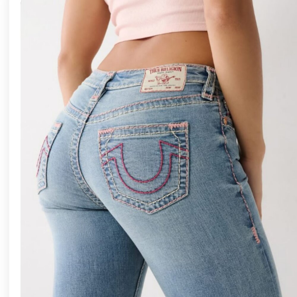 TRUE RELIGION JENNIE SUPER T CURVY SKINNY JEAN SZ 27 - BNWT